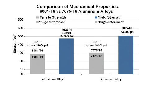 Comparison of Mechanical Properties6061-T6 vs 7075-T6 Aluminum Alloys