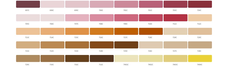 劳铝合金cnc加工阳极氧化劳尔色卡－潘通色卡（Pantone）色号参照表-01