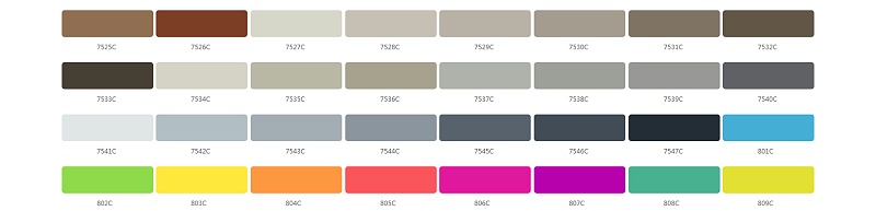 铝合金cnc加工阳极氧化劳尔色卡－潘通色卡（Pantone）色号参照表-01